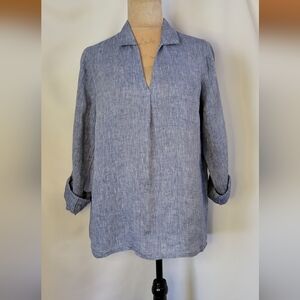 3/$30, J Jill Love Linen Chambray Popover Size S